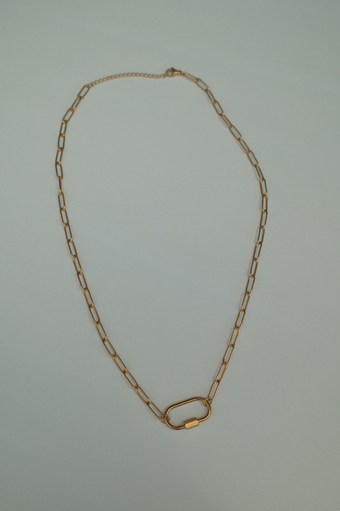 Carabiner Link Necklace (18k gold)