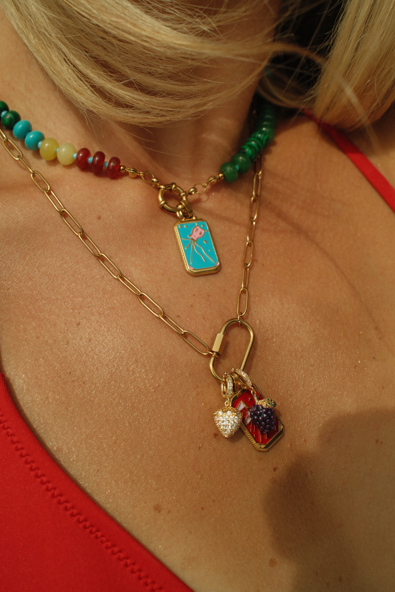 Carabiner Link Necklace (18k gold)