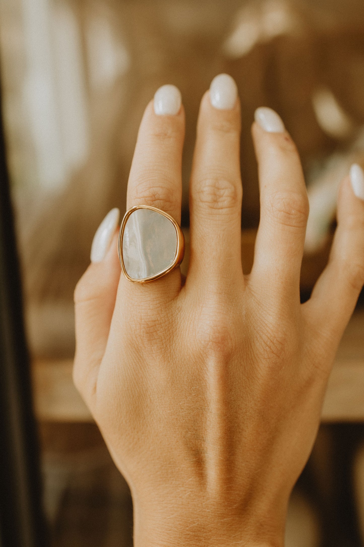 Opal ring (18k gold)