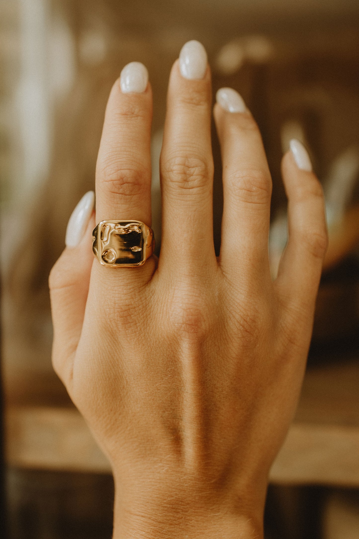 Ice Cube ring (18k gold)