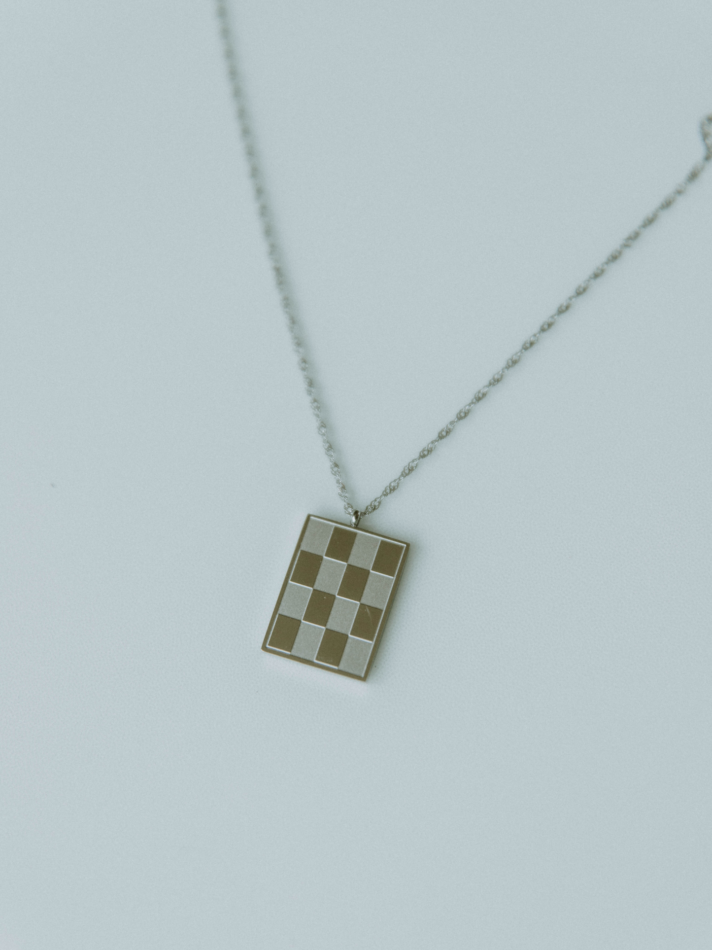 Checkmate Necklace - Silver