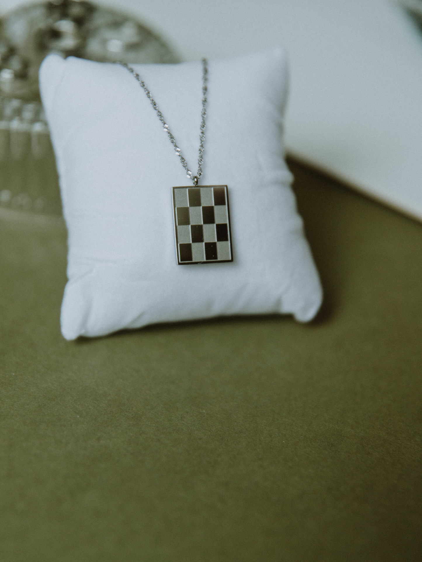 Checkmate Necklace - Silver