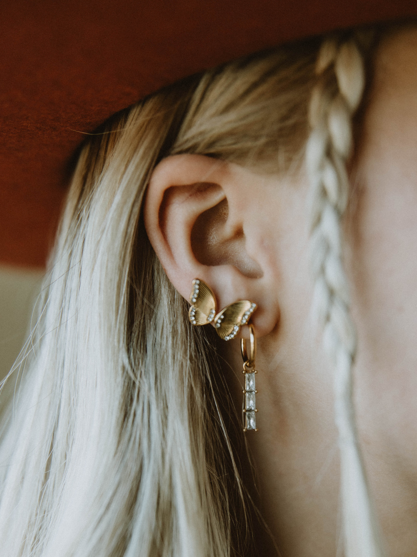 Triple Threat Earrings (18k gold)