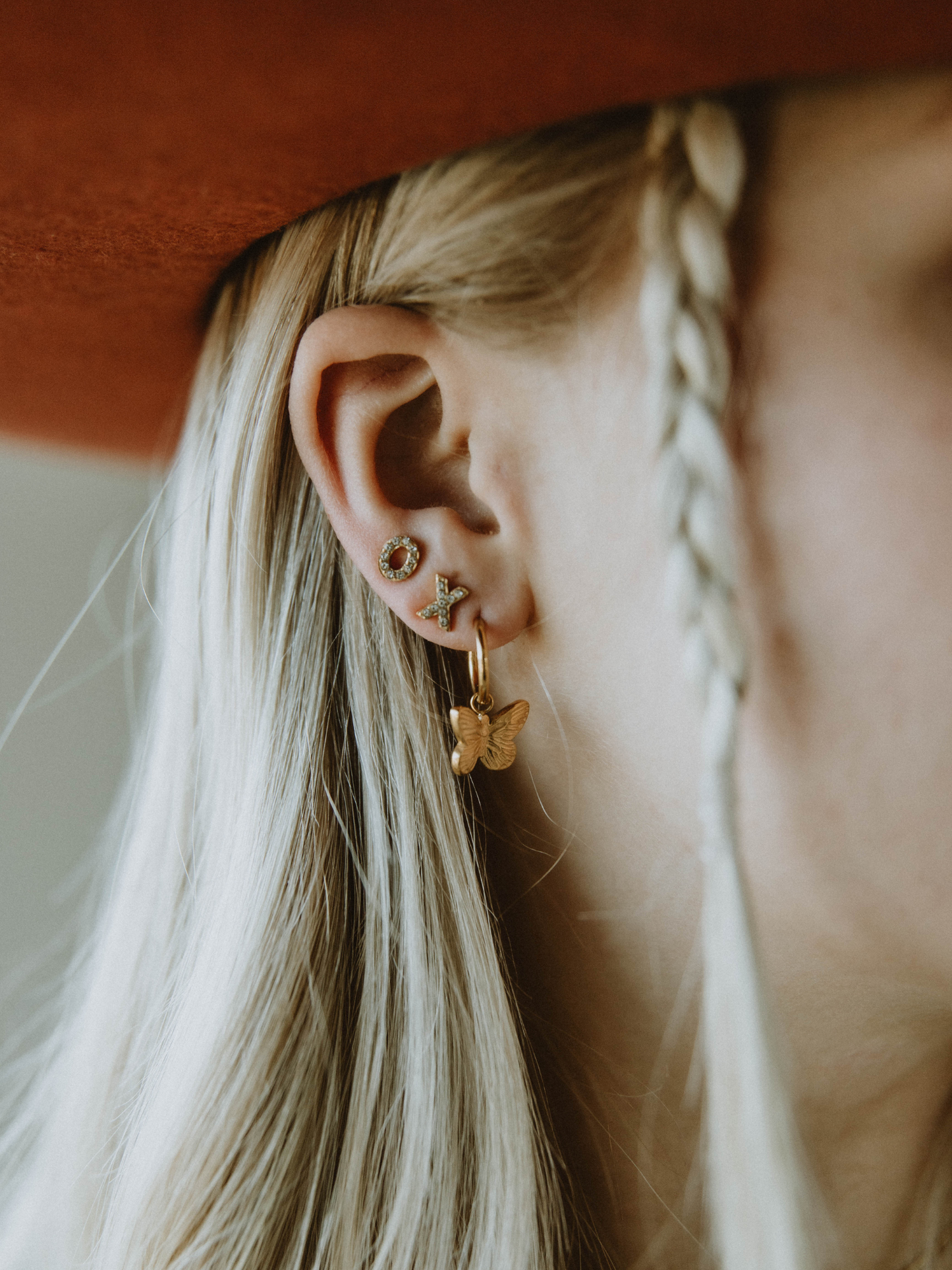 Butterfly Hoops (18k gold)