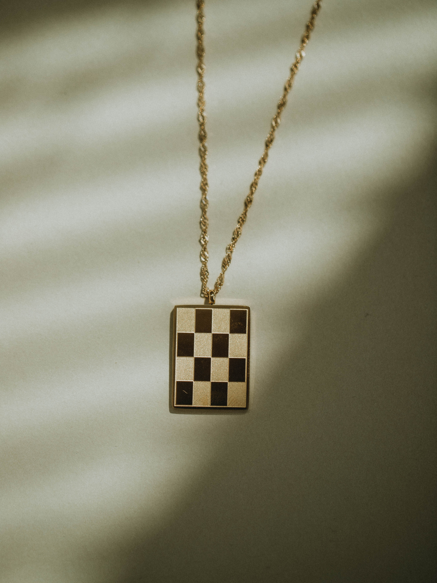 Checkmate Necklace 18k Gold Plated